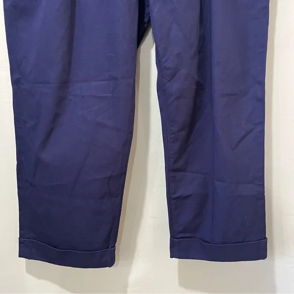 TWC The Workers Club Canvas Cargo Pants Trousers Navy Blue Size W 39” NEW Crop - Picture 3 of 8